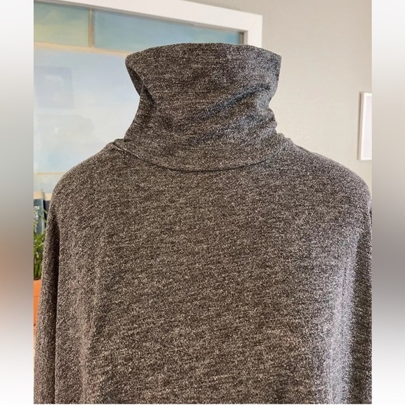 Turtleneck Sweater Akira Chicago M Top Red Label Exposed Back Crop Button Gray - Picture 2 of 8